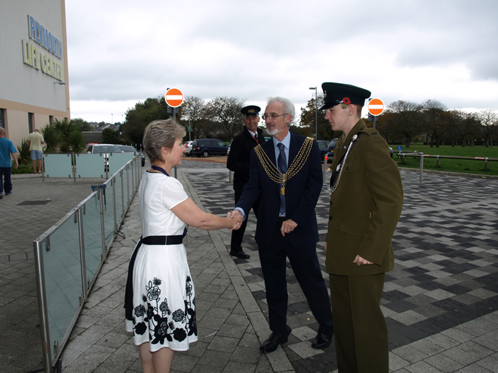 Sally Davies and Lord Mayor of Plymouth